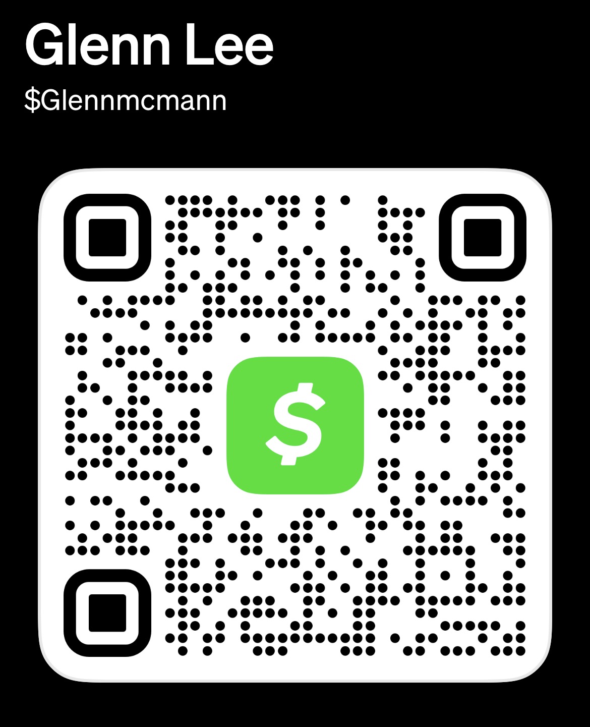 Cash App QR Code - $Glennmcmann
